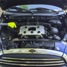 How do you open the hood on a 2003 Mini Cooper?