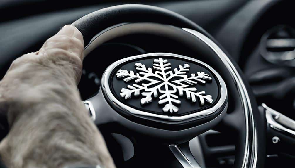 snowflake design on car